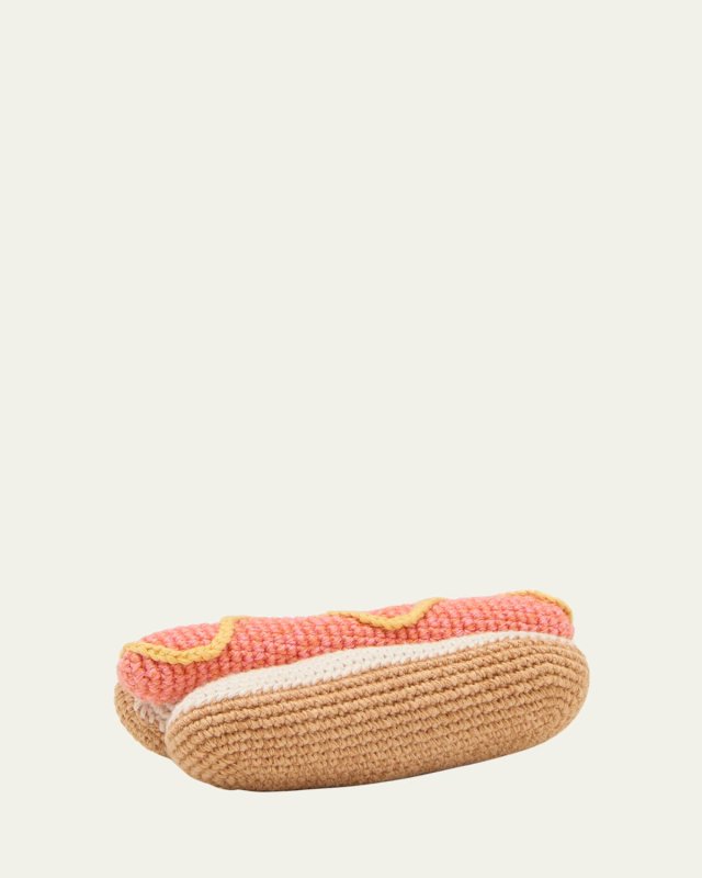 Kid's Crochet Hot Dog Rattle Toy